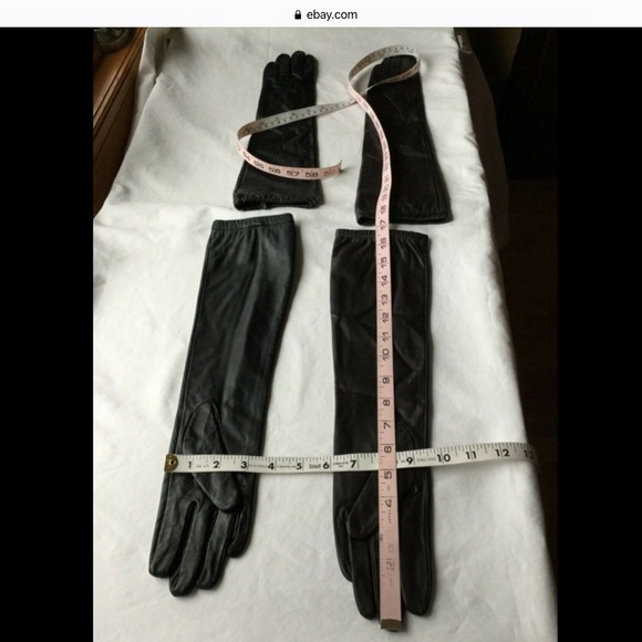 Leather OPERA Length Gloves 17” Brown SM